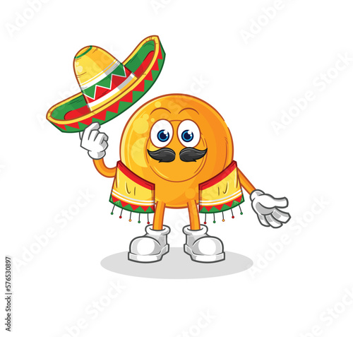 throat lozenges Mexican culture and flag. cartoon mascot vector