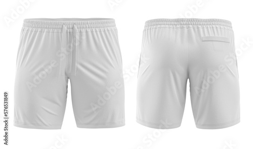 Foto Shorts for Men's, Mockup template, White
