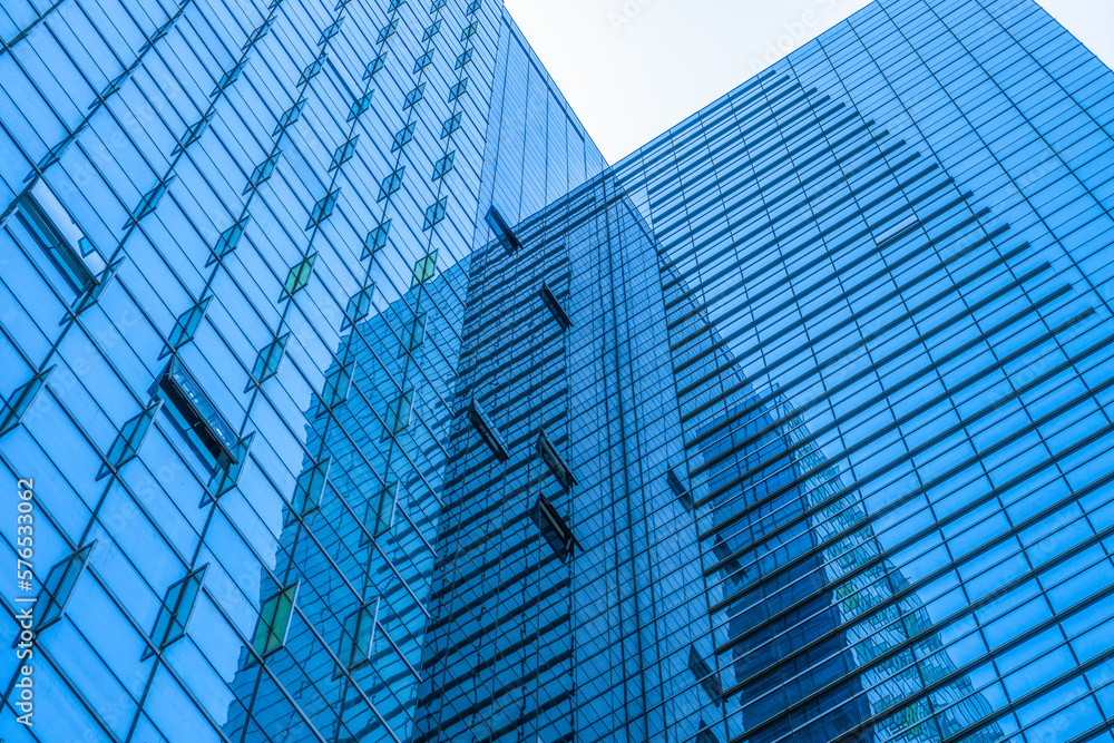 Fototapeta premium background of the glass modern office building.