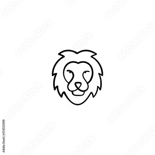 Lion Line Style Icon Design 