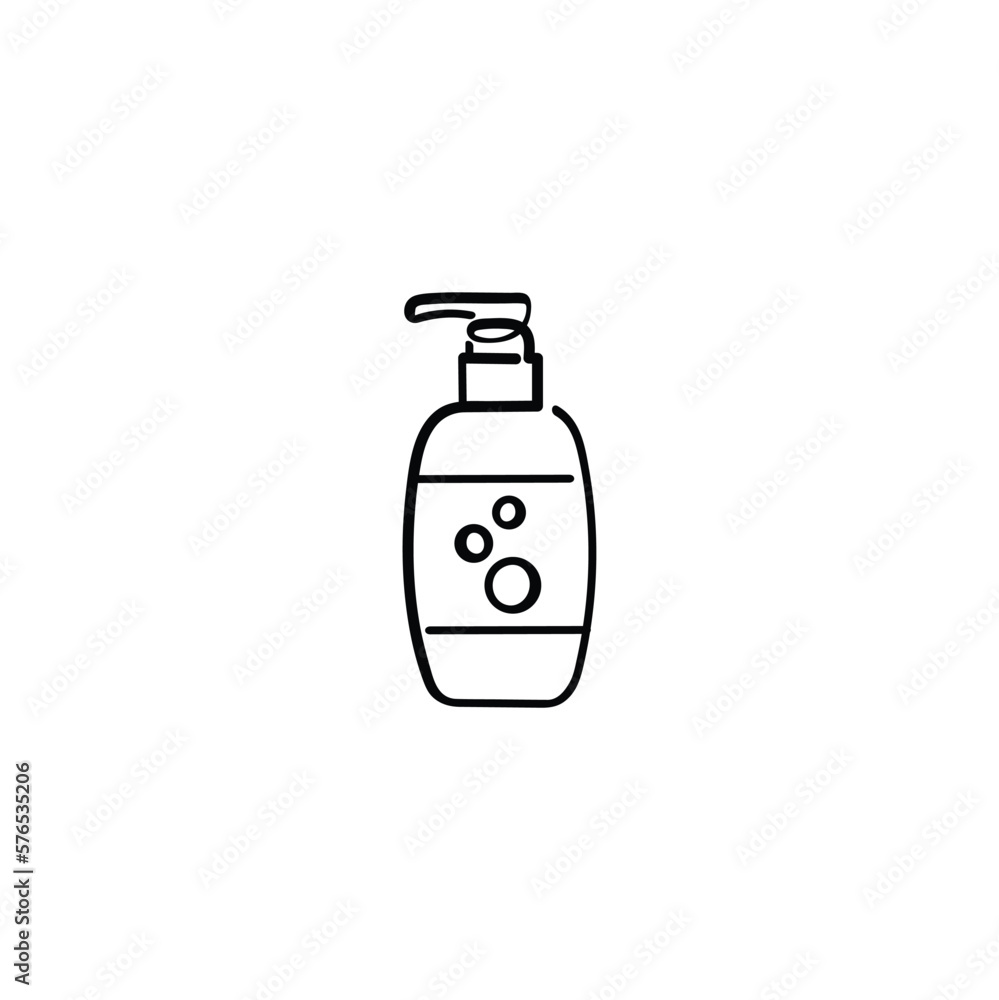 Shampoo Line Style Icon Design Shampoo Line Style Icon Design
