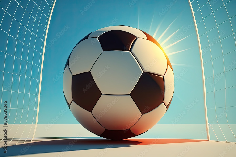 Naklejka premium Football images, AI Generative