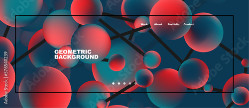 Line points connections geometric abstract background