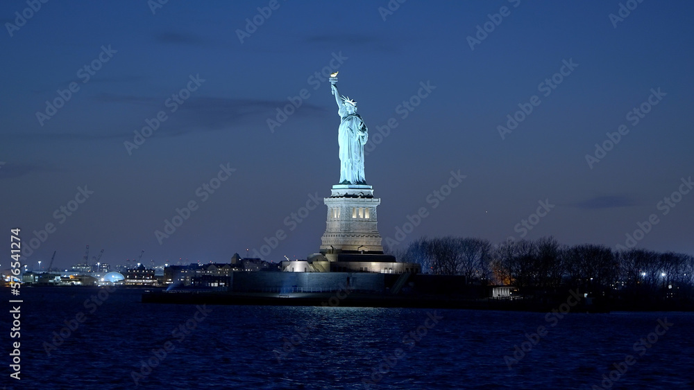 Statue of Liberty in New York at night - travel photography Statue of Liberty in New York at night - travel photography