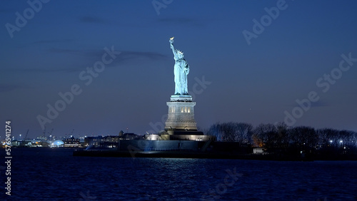 Statue of Liberty in New York at night - travel photography
