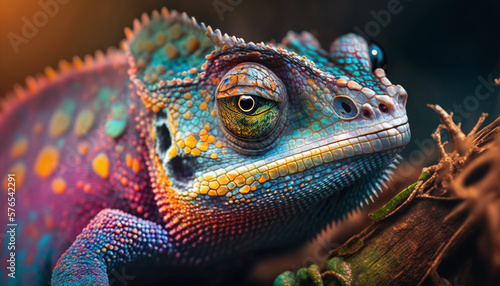 Exotic colors chameleon