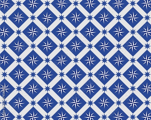 Blue star tiles / Image