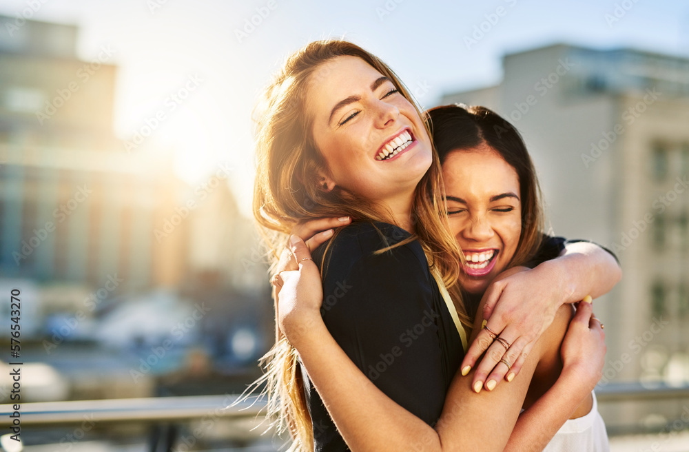I count my blessings twice when I count you. Shot of young female friends spending the day outside. I count my blessings twice when I count you. Shot of young female friends spending the day outside.