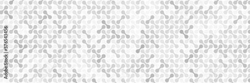 Seamless pattern random black and gray Metaballs on white background