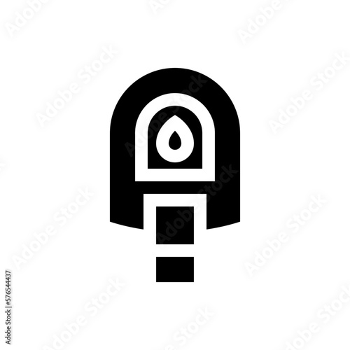 glucose meter glyph icon