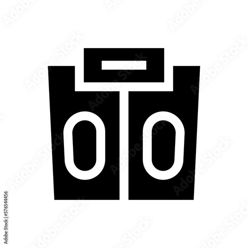 weighing machine glyph icon