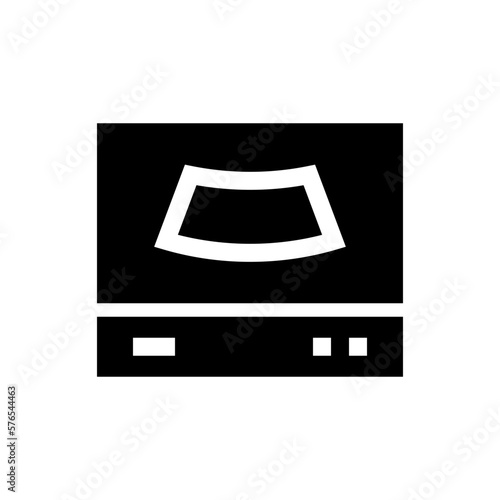 sonography glyph icon