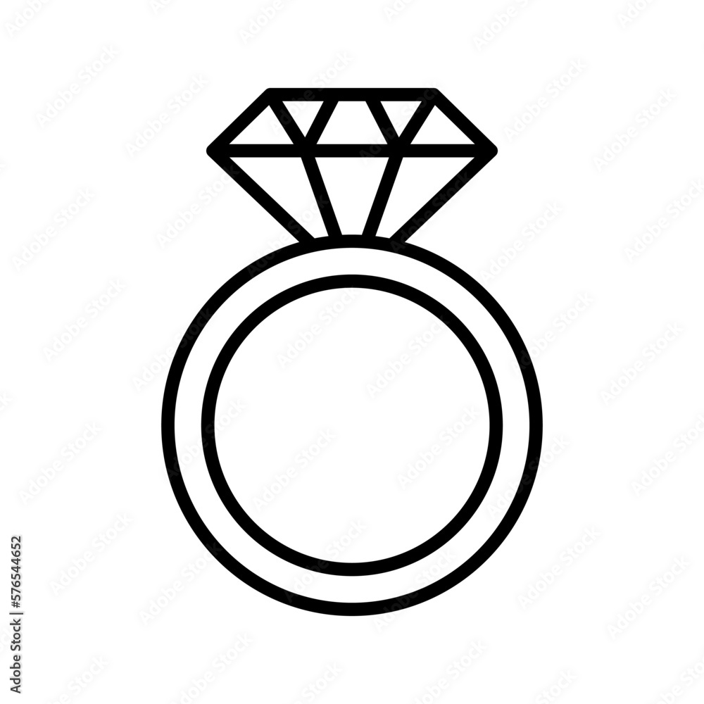 Ring diamond icon. sign for mobile concept and web design. vector illustration Ring diamond icon. sign for mobile concept and web design. vector illustration
