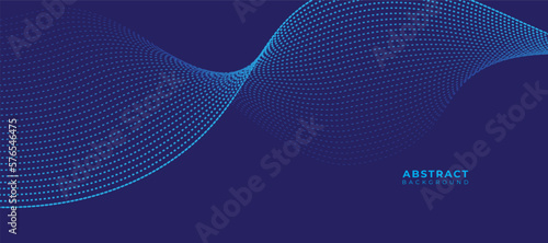 abstract blue line art background vector