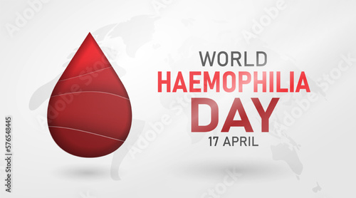 World Haemophilia Day Concept Design. Increase awareness of blood disease, von Willebrand disease and other inherited bleeding disorders