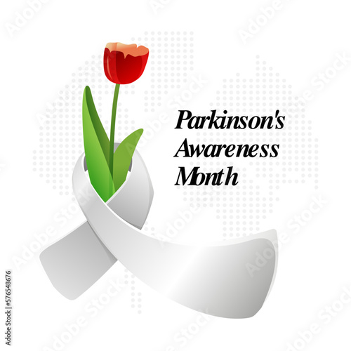 Parkinson's Awareness month illustration. nerve disease design