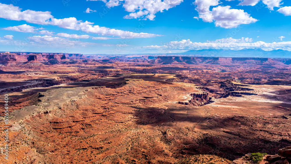 Deep Ravines and Canyons seen from the Grand View Point Overlook in Canyonlands National Park, Utah, United States