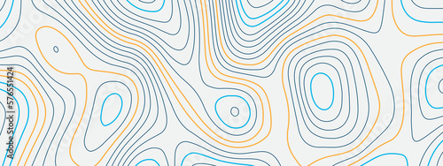Topographic contours map background. Topography geographic colorful lines background. White paper curved reliefs background.