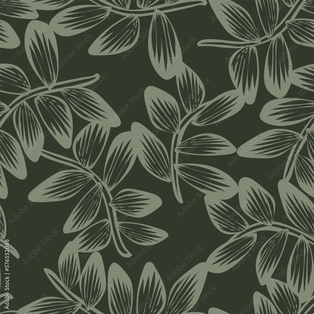 Fototapeta premium Tropical Leaf Seamless Pattern Design