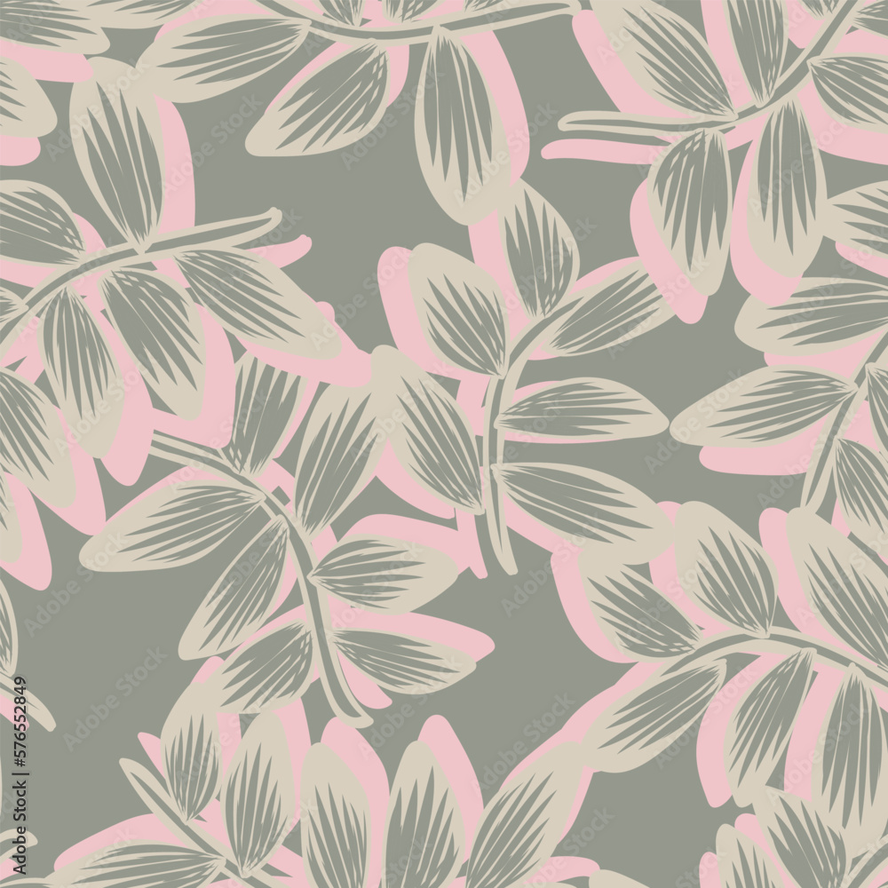 Tropical Leaf Seamless Pattern Design Tropical Leaf Seamless Pattern Design