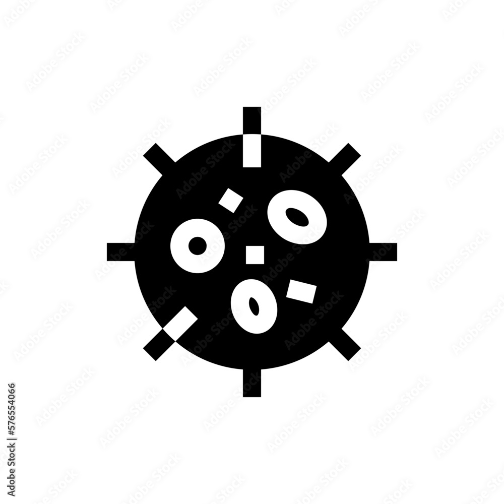 Obraz premium virus glyph icon