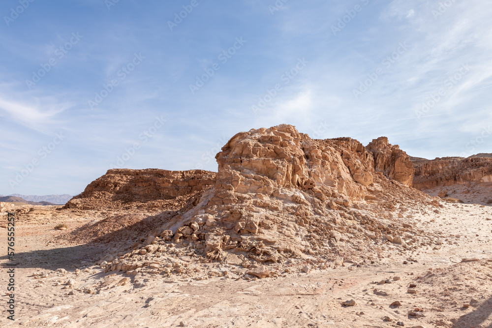 Fantastically beautiful landscape in the national park Timna, near the city of Eilat, in southern Israel Fantastically beautiful landscape in the national park Timna, near the city of Eilat, in southern Israel