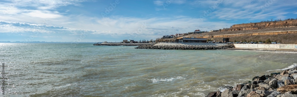 The coast of the Black Sea near Odessa in Ukraine
