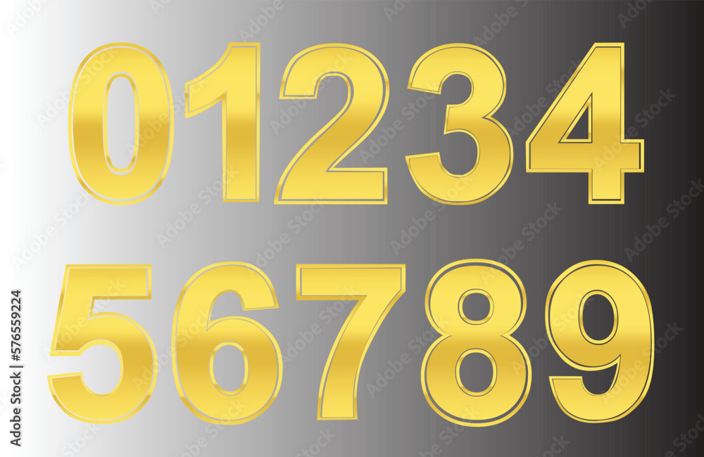Golden Numbers font 