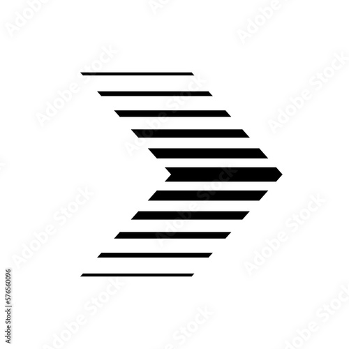 Simple linear arrow icon. Modern charts and info-graphic elements.