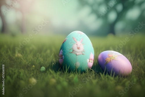 Easter Eggs in Meadow