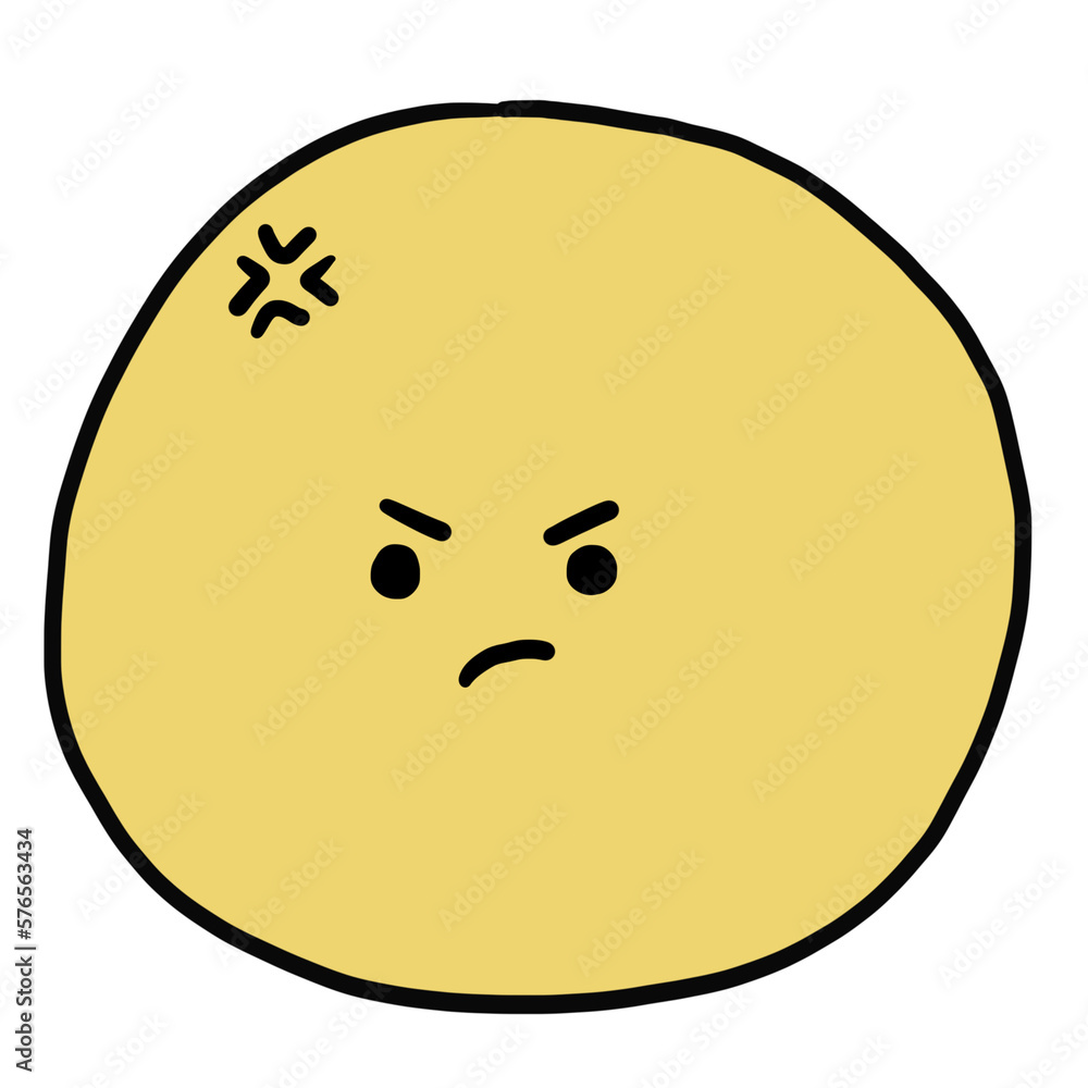 Cute emoticon simple illustration