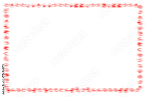 Rectangular red banner frames, borders, painted on transparent background. Png image.