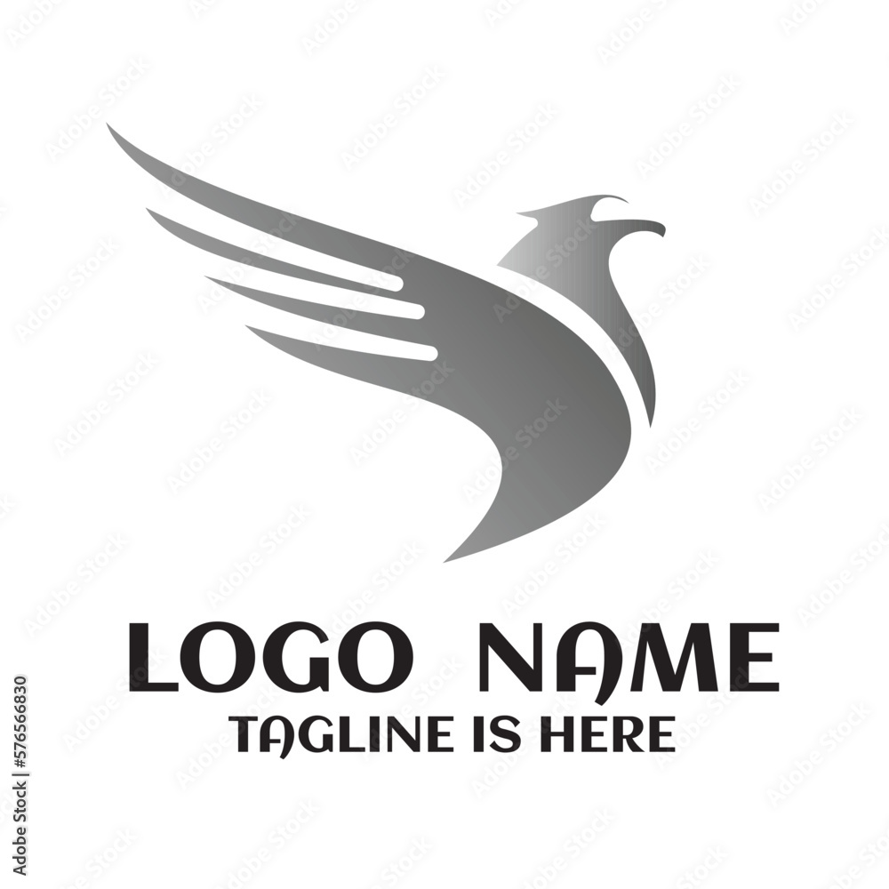 Abstract bird logo silhouette. Phoenix flight wings business company elements. Art eagle style illustration freedom symbol Abstract bird logo silhouette. Phoenix flight wings business company elements. Art eagle style illustration freedom symbol