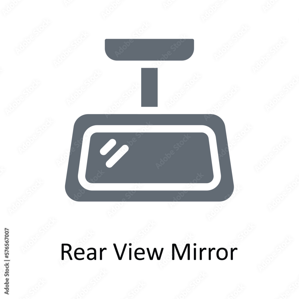 Rear View Mirror Vector Solid Icons. Simple stock illustration stock Rear View Mirror Vector Solid Icons. Simple stock illustration stock