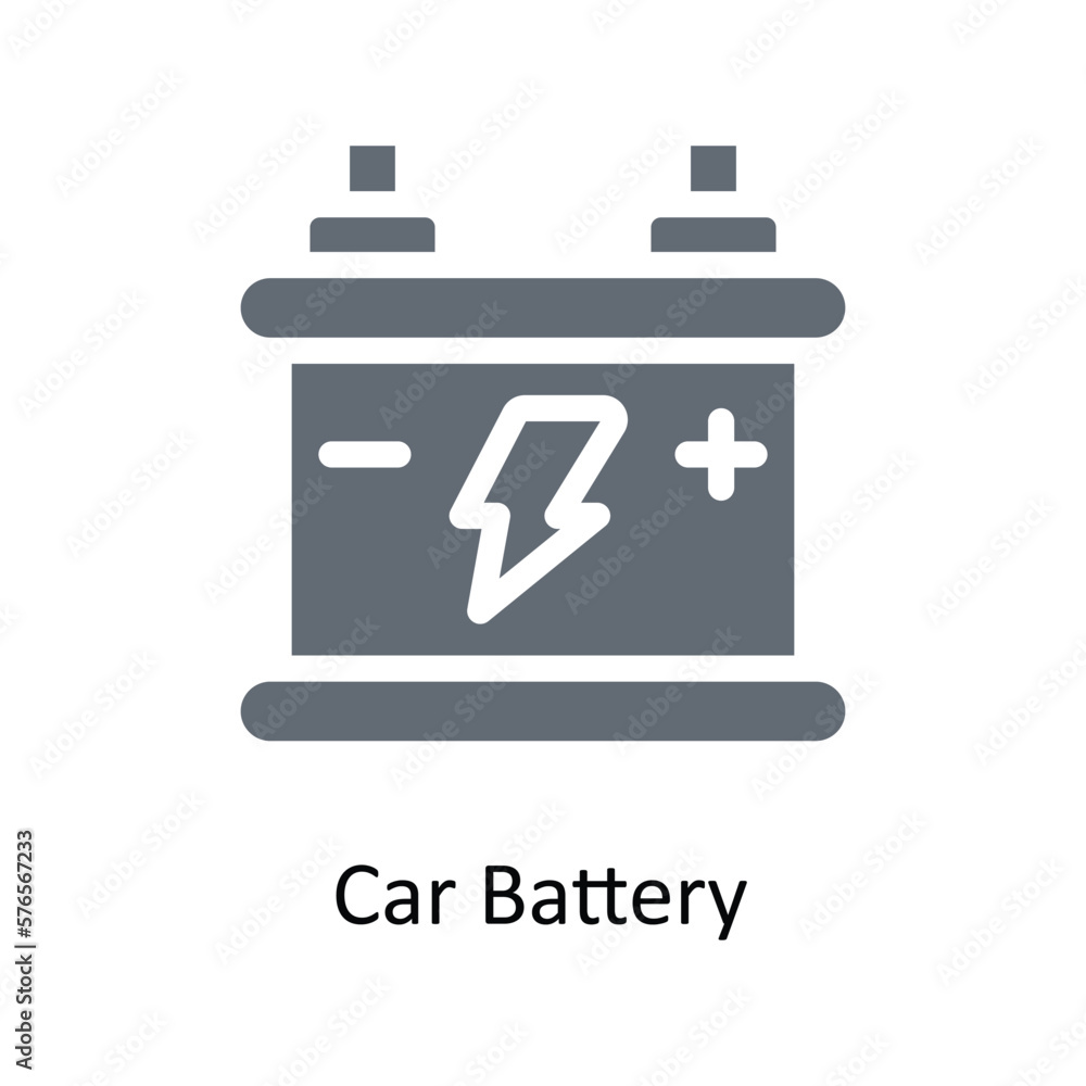 Car Battery Vector Solid Icons. Simple stock illustration stock Car Battery Vector Solid Icons. Simple stock illustration stock