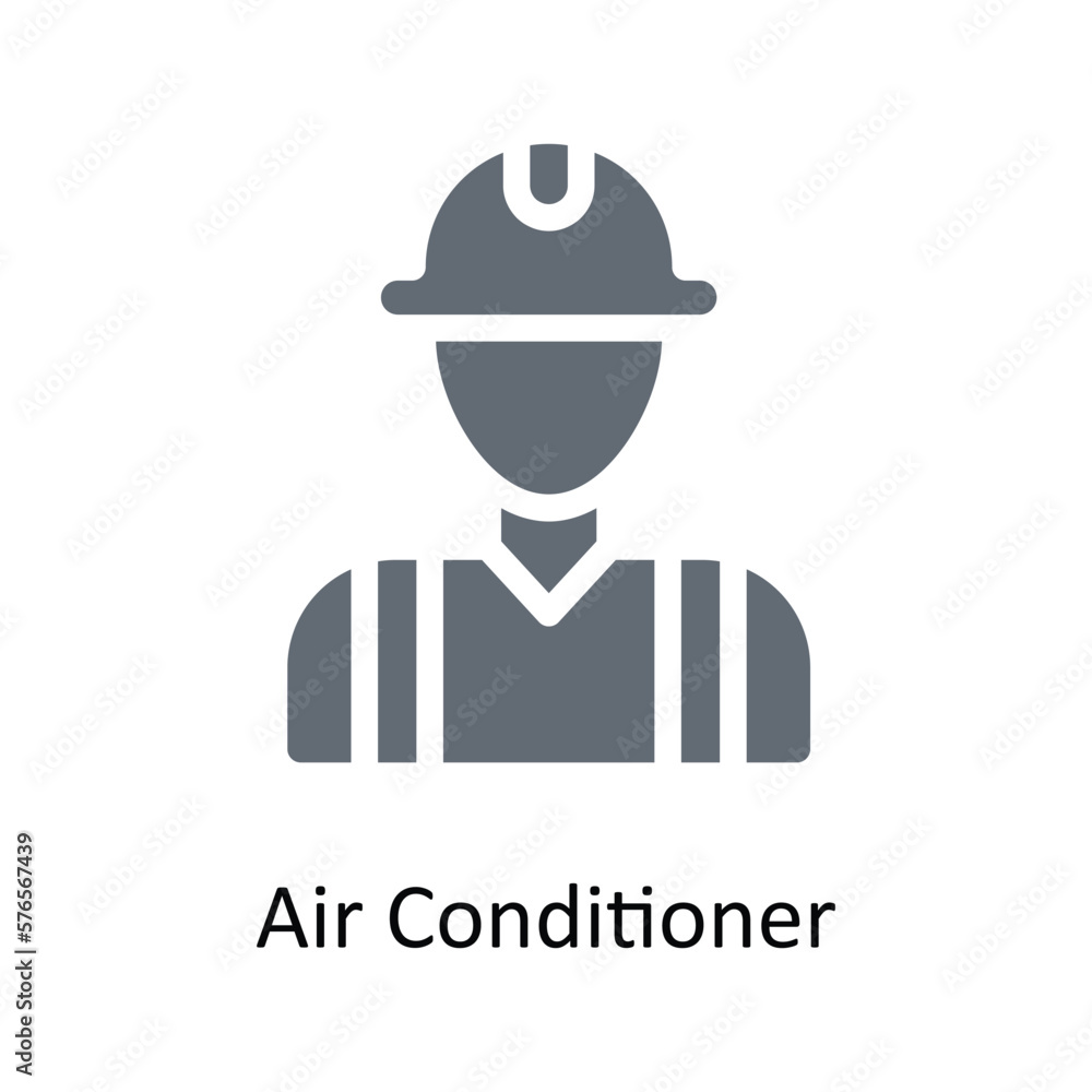 Air conditioner Vector Solid Icons. Simple stock illustration stock