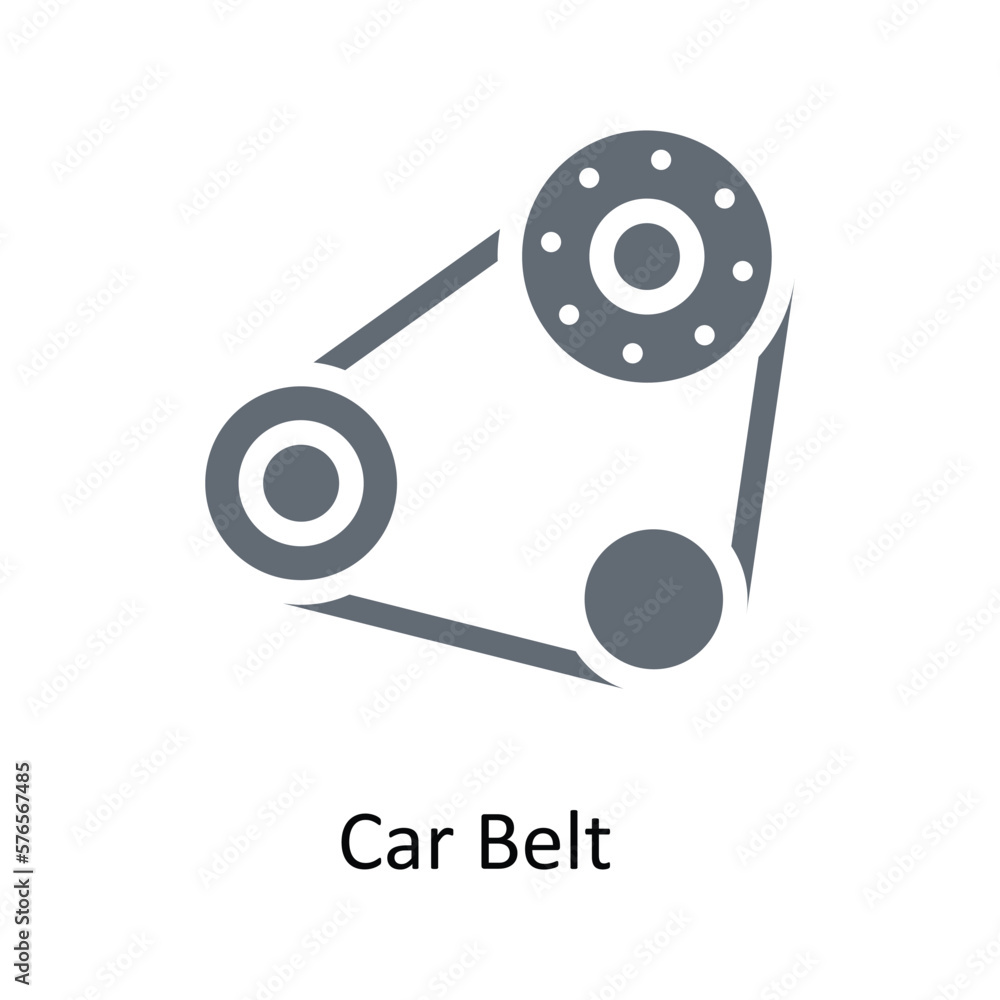 Car Belt Vector Solid Icons. Simple stock illustration stock Car Belt Vector Solid Icons. Simple stock illustration stock