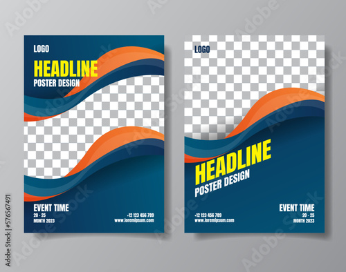 Business Flyer Poster Design Set. Layout Template, Abstract Background, invitation Card, presentation, leaflet, Booklet, annual Report, cover brochure, exhibition display,banner