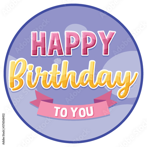 Happy Birthday message for banner or poster design