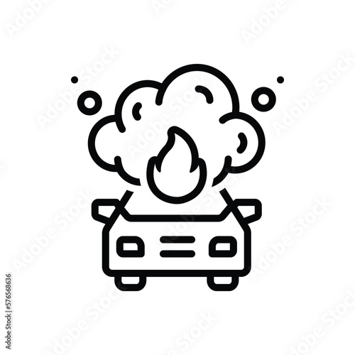 Black line icon for extremely
