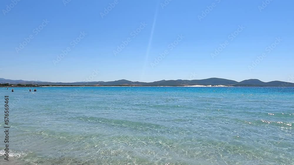 Porto Pino, Sardegna. The wonderful bay of Porto Pino with the sea in