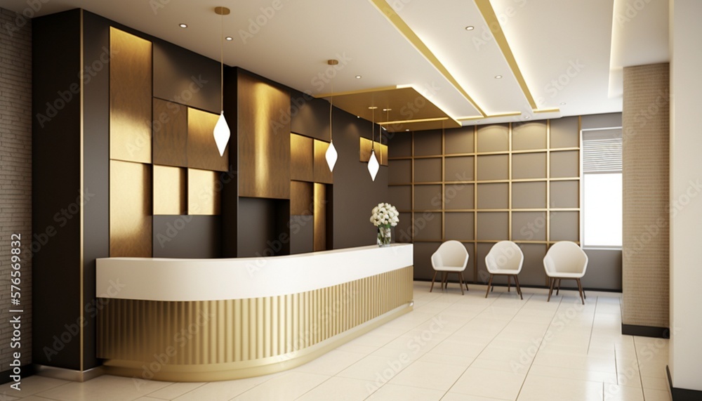 Restaurants reception desk interior design. AI-Generated Stock ...