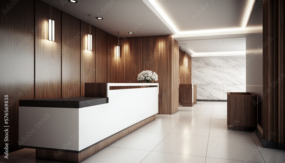 Restaurants reception desk interior design. AI-Generated Stock ...