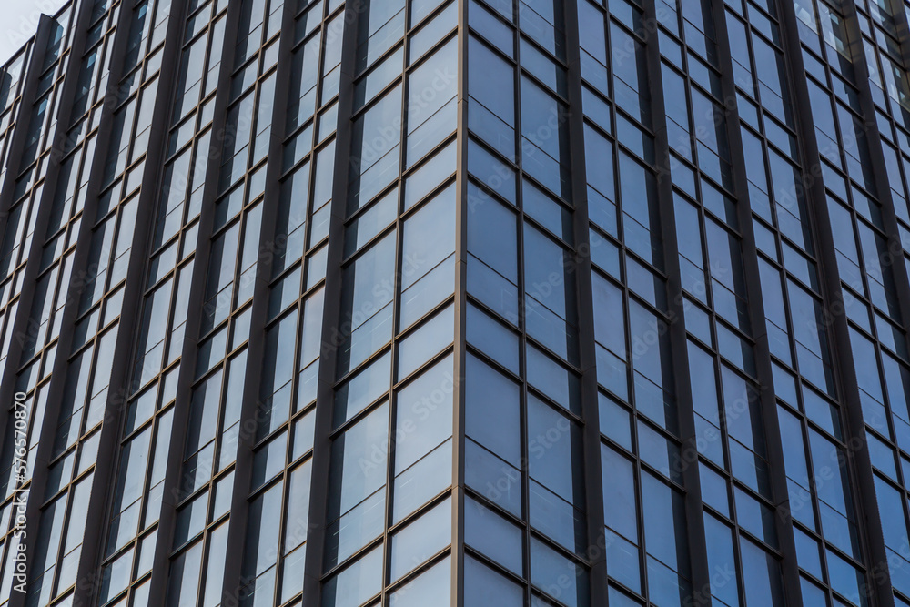 background of the glass modern office building.