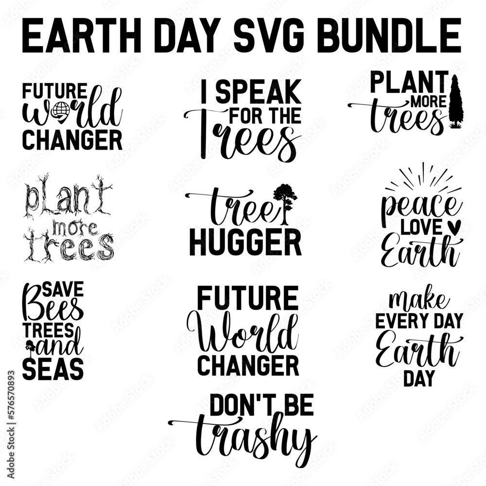 Obraz premium Happy Earth Day SVG