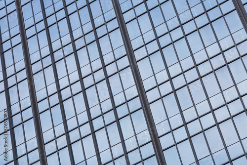 Abstract building. blue glass wall of skyscraper.