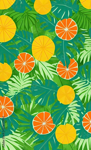 seamless pattern with oranges