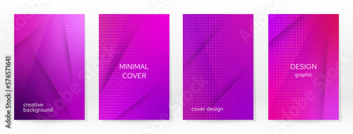 Minimal Poster. Pastel Soft. Rainbow Gradient Set.