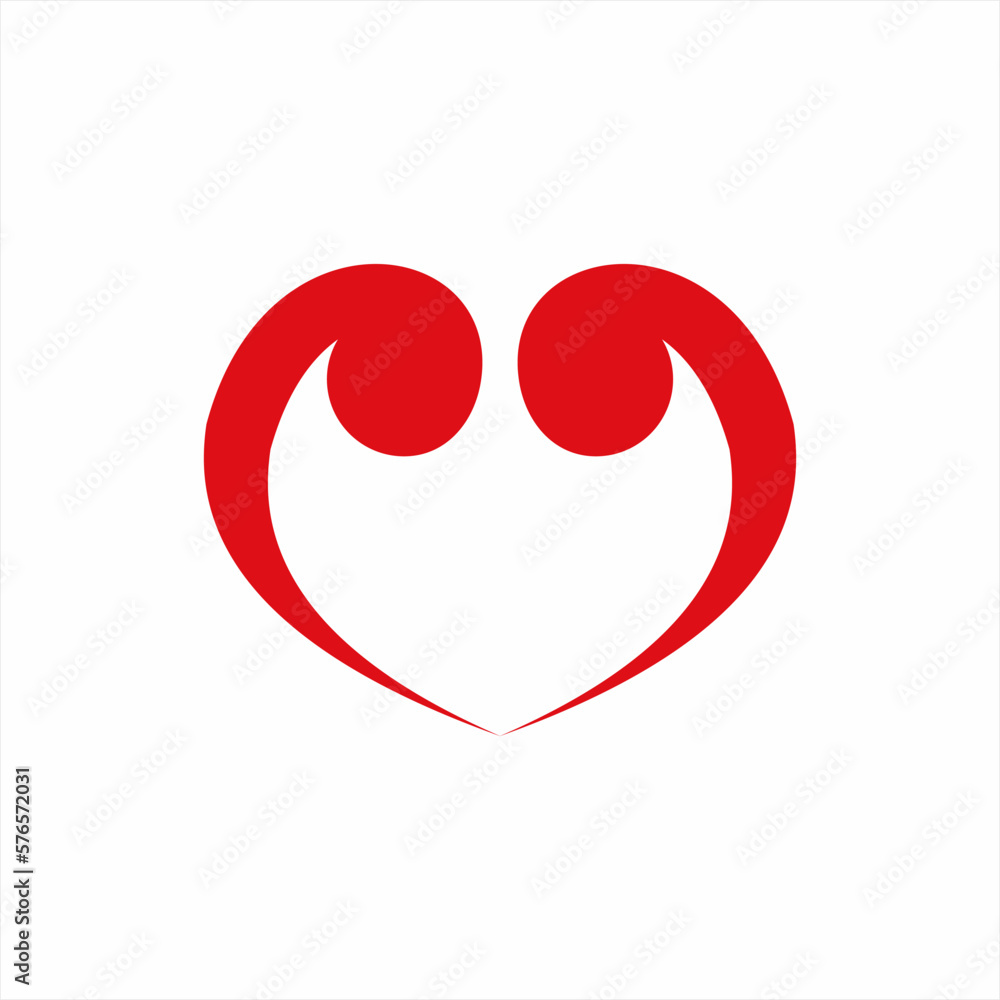 Heart icon design with circle elements.