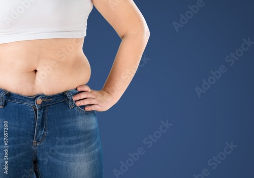 Liposuction concept, fat overweight woman body © BillionPhotos.com